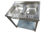 Zlew dwukomorowy 80x60x85 półka syfon gratis
